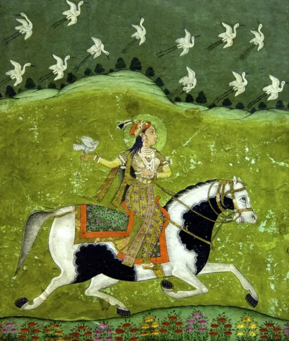 Framed Print : Sultan Razia of Delhi, 18th century, Archaeological Museum, Red Fort, Delhi, India, Asia