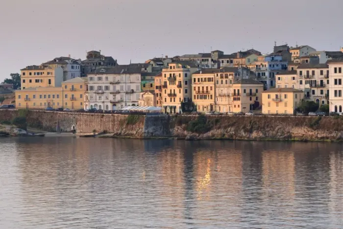 Framed Print : Summer sunrise on the waterfront, Old Town from the sea, Corfu Town, UNESCO World Heritage Site, Corfu, Ionian Islands, Greek Islands, Greece, Europe Framed Print : Summer sunrise on the waterfront, Old Town from the sea, Corfu Town, UNESCO World Heritage Site, Corfu, Ionian Islands, Greek Islands, Greece, Europe