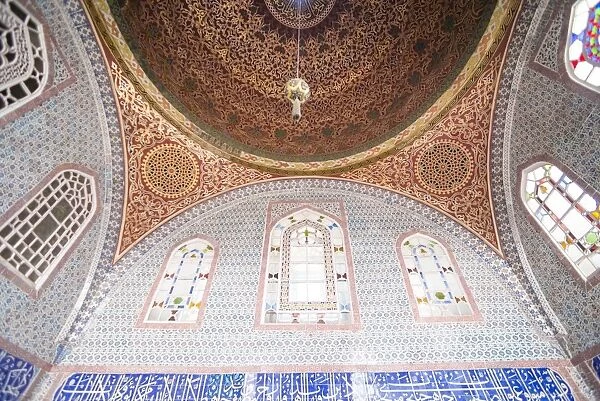 Summerhouse interior at Topkapi Palace, UNESCO World Heritage Site, Istanbul, Turkey