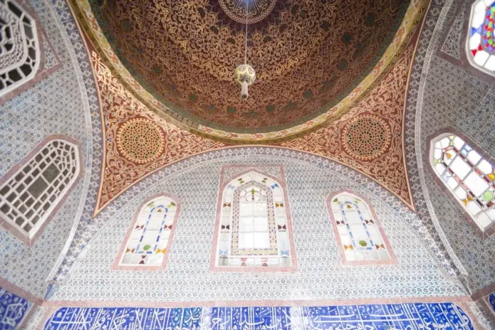 Framed Print : Summerhouse interior at Topkapi Palace, UNESCO World Heritage Site, Istanbul, Turkey
