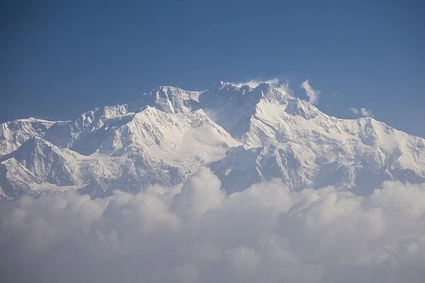 The summit of Kanchenjunga, the third highest mountain on earth from Sandakphu, the