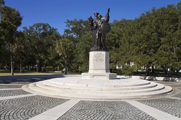 Sumter Monument in The Battery, White Point Gardens, Charleston, South Carolina