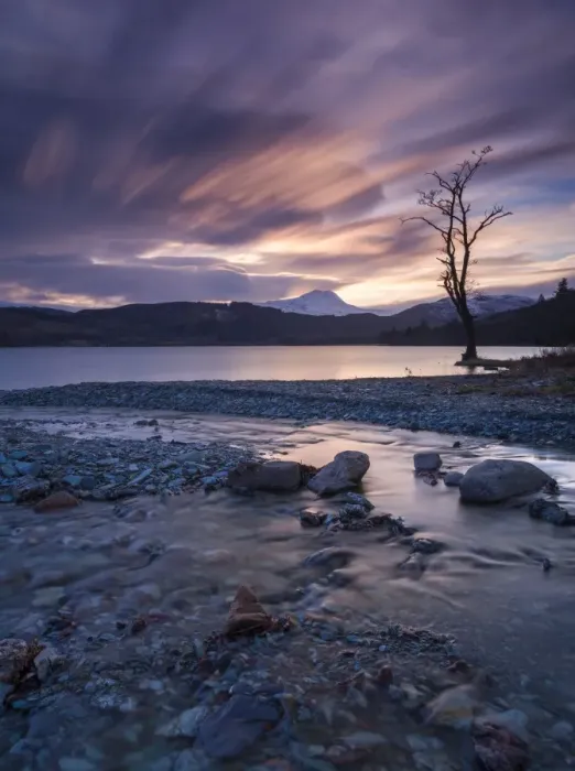 Framed Print : Sun setting over Ben Lomond and Loch Ard near Aberfoyle in the Lomond Trossachs National Park Framed Print : Sun setting over Ben Lomond and Loch Ard near Aberfoyle in the Lomond Trossachs National Park