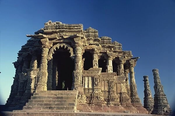 The Sun Temple, built by King Bhimbev in the 11th century, Modhera, Gujarat state