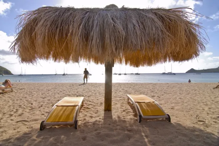 Framed Print : Sun umbrella on Reduit Beach, Rodney Bay, St Lucia, Windward Islands Framed Print : Sun umbrella on Reduit Beach, Rodney Bay, St Lucia, Windward Islands