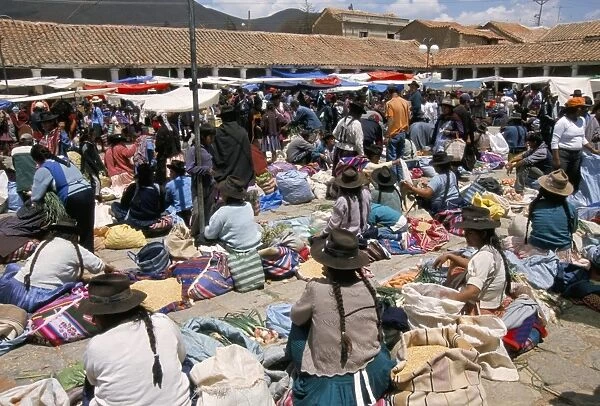 Sunday market at Tarabuco, near Sucre, Bolivia, South America