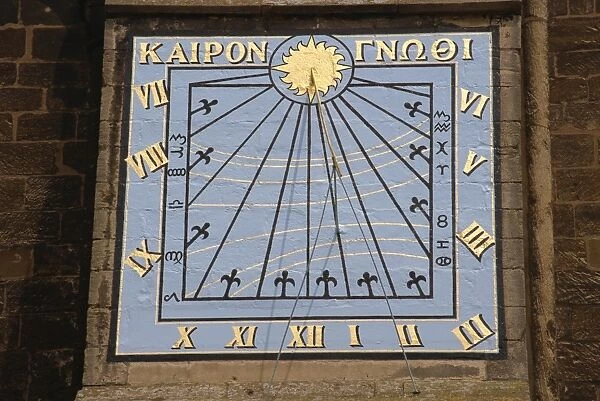 Sundial on cathedral, Ely, Cambridgeshire, England, United Kingdom, Europe