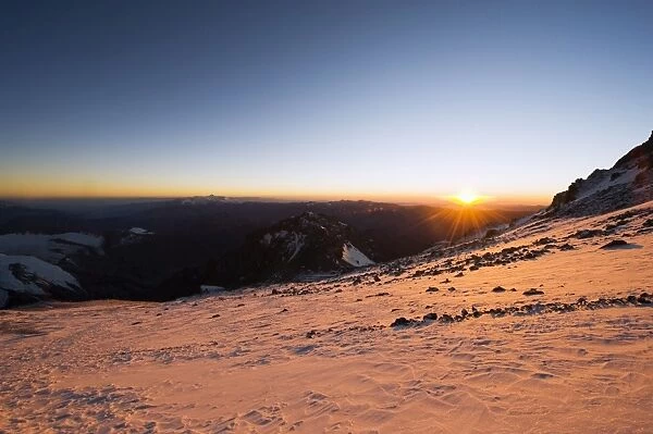 Sunrise, Aconcagua 6962m, highest peak in South America, Aconcagua Provincial Park