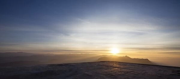 Sunrise from Adams Peak (Sri Pada), Sri Lanka, Asia