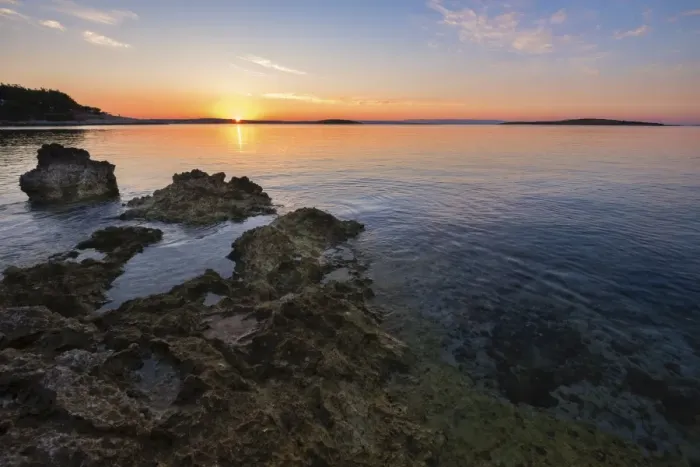 Framed Print : Sunrise over the Adriatic Sea, Kamenjak National Park, Istria, Croatia, Europe Framed Print : Sunrise over the Adriatic Sea, Kamenjak National Park, Istria, Croatia, Europe