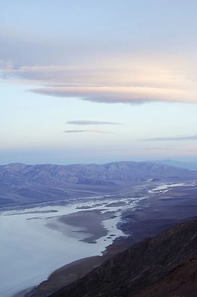Sunrise over Badwater and the Panamint Range from Dantes View