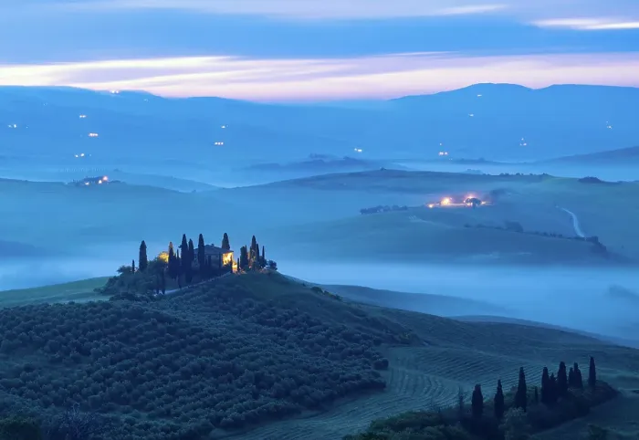 Framed Print : Sunrise over Belvedere, Val d'Orcia, UNESCO, Tuscany, Italy Framed Print : Sunrise over Belvedere, Val d'Orcia, UNESCO, Tuscany, Italy
