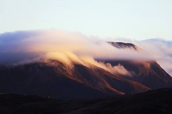 Sunrise on a cloud topped mountain, Andringitra National Park, Ambalavao, central area
