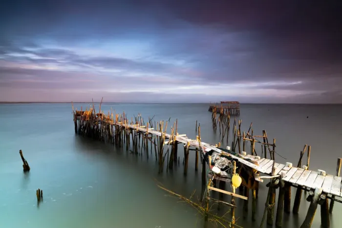 Framed Print : Sunrise and clouds on the Palafito Pier in the Carrasqueira Natural Reserve of Sado River Framed Print : Sunrise and clouds on the Palafito Pier in the Carrasqueira Natural Reserve of Sado River