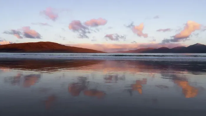 Framed Print : Sunrise over the island of Taransay and the North Harris hills from Luskentyre Beach, Isle of Harris, Outer Hebrides, Scotland, United Kingdom, Europe Framed Print : Sunrise over the island of Taransay and the North Harris hills from Luskentyre Beach, Isle of Harris, Outer Hebrides, Scotland, United Kingdom, Europe