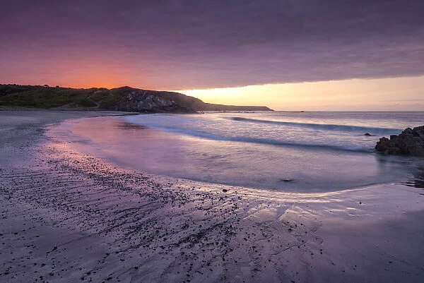 Sunrise over Kennack Sands on the Lizard, Cornwall, England, United Kingdom, Europe