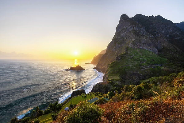 Sunrise from Miradouro de Sao Cristovao, Sao Vicente, Madeira, Portugal, Atlantic, Europe