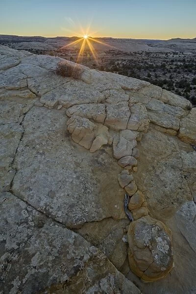 Sunrise over Navajo sandstone, Grand Staircase-Escalante National Monument, Utah, United States of America, North America