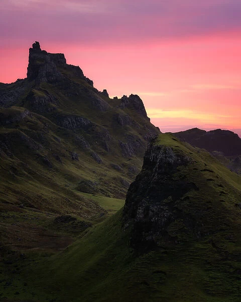 Sunrise at the Quiraing, Isle of Skye, Inner Hebrides, Scotland, United Kingdom, Europe