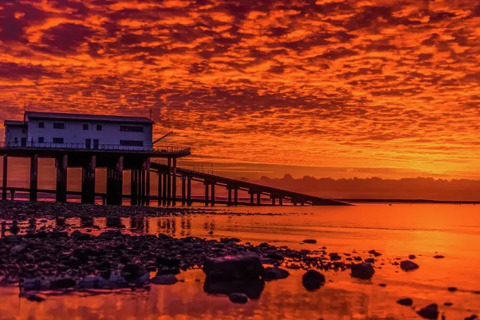 Framed Print : Sunrise from Roa Island, Rampside, Cumbrian Coast, Cumbria, England, United Kingdom, Europe Framed Print : Sunrise from Roa Island, Rampside, Cumbrian Coast, Cumbria, England, United Kingdom, Europe