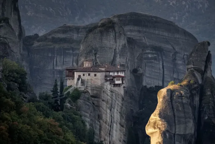 Framed Print : Sunrise on Roussanou (St. Barbara) Monastery, Meteora, UNESCO World Heritage Site Framed Print : Sunrise on Roussanou (St. Barbara) Monastery, Meteora, UNESCO World Heritage Site