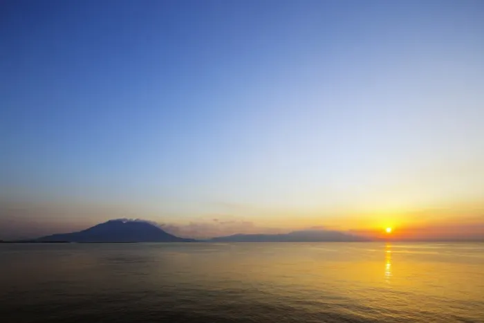 Framed Print : Sunrise over Sakurajima volcano, Kagoshima, Kyushu, Japan, Asia Framed Print : Sunrise over Sakurajima volcano, Kagoshima, Kyushu, Japan, Asia