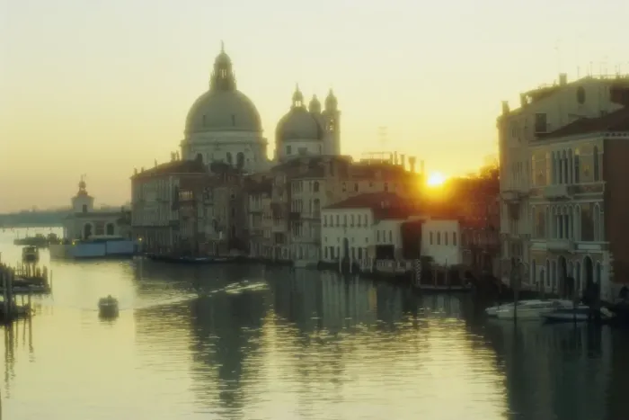 Framed Print : Sunrise behind Santa Maria Della Salute church from Academia Bridge Framed Print : Sunrise behind Santa Maria Della Salute church from Academia Bridge