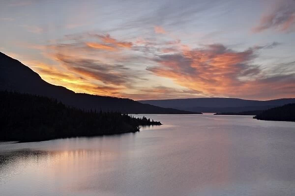 Sunrise over St. Mary Lake, Glacier National Park, Montana, United States of America, North America