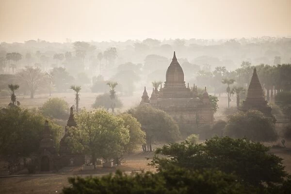 Sunrise at the Temples of Bagan (Pagan), Myanmar (Burma), Asia