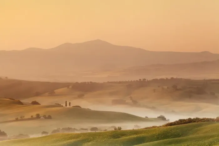 Framed Print : Sunrise at Val d Orcia, near San Quirico, Val d Orcia (Orcia Valley), UNESCO World Heritage Site Framed Print : Sunrise at Val d Orcia, near San Quirico, Val d Orcia (Orcia Valley), UNESCO World Heritage Site