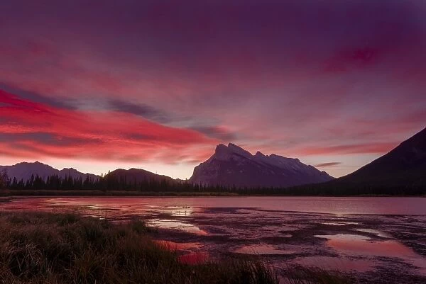 Before sunrise, Vermillion Lake, Banff National Park, UNESCO World Heritage Site