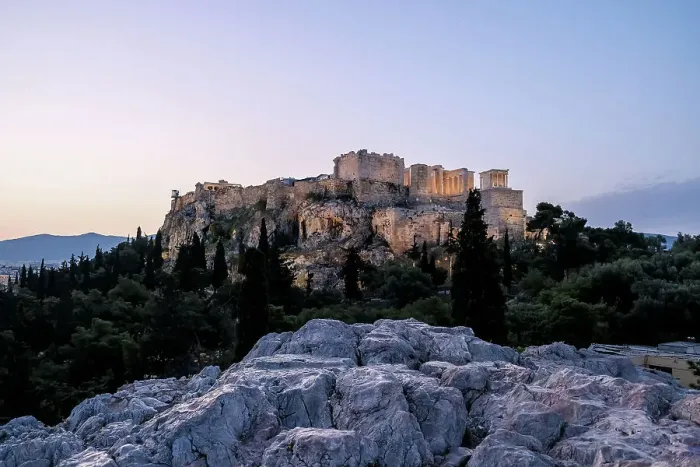 Framed Print : Sunrise view of the Acropolis of Athens, UNESCO World Heritage Site, a historic fortress on a rocky hill above Athens, Greece, Europe Framed Print : Sunrise view of the Acropolis of Athens, UNESCO World Heritage Site, a historic fortress on a rocky hill above Athens, Greece, Europe