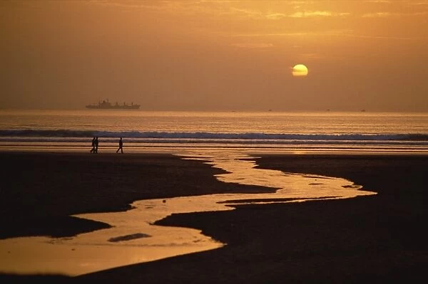 Sunset, Agadir Beach, Agadir, Morocco, North Africa, Africa