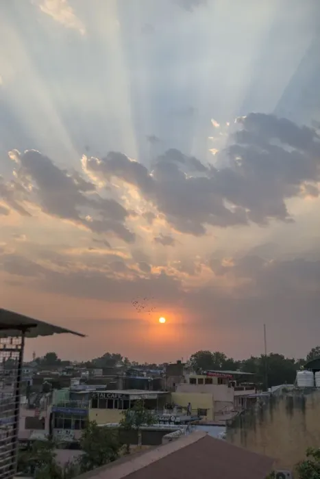 Framed Print : Sunset over Agra, Uttar Pradesh, India, Asia Framed Print : Sunset over Agra, Uttar Pradesh, India, Asia