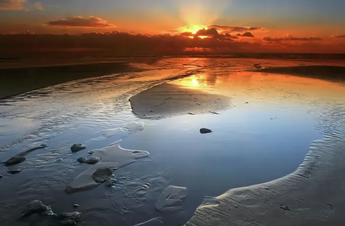 Framed Print : Sunset over the beach from Dunraven Bay, Southerndown, Vale of Glamorgan, South Wales, United Kingdom Framed Print : Sunset over the beach from Dunraven Bay, Southerndown, Vale of Glamorgan, South Wales, United Kingdom