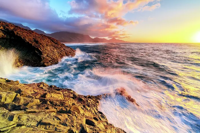 Framed Print : Sunset over the breaking waves washing Cofete Beach, Jandia Nature Park, Fuerteventura, Canary Islands, Spain Framed Print : Sunset over the breaking waves washing Cofete Beach, Jandia Nature Park, Fuerteventura, Canary Islands, Spain