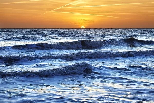 Sunset at Brighton beach, Sussex, England, United Kingdom, Europe