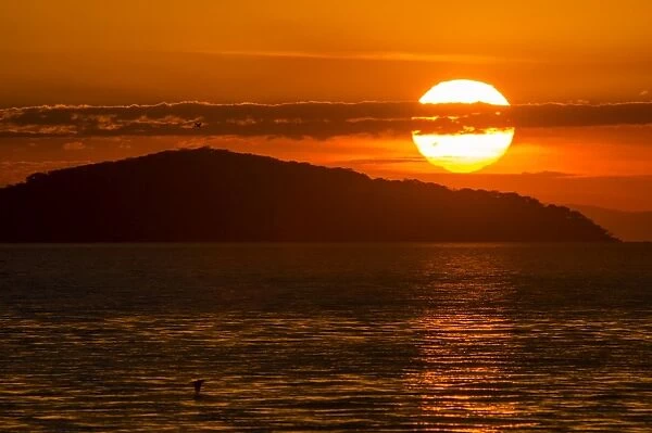 Sunset at Cape Maclear, Lake Malawi, UNESCO World Heritage Site, Malawi, Africa