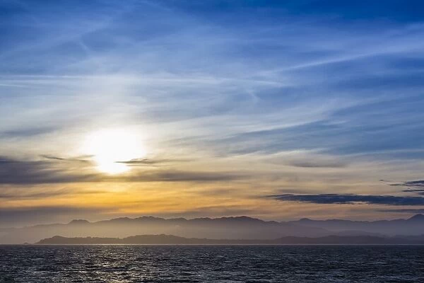 Sunset on the coastline of Kaikoura, South Island, New Zealand, Pacific