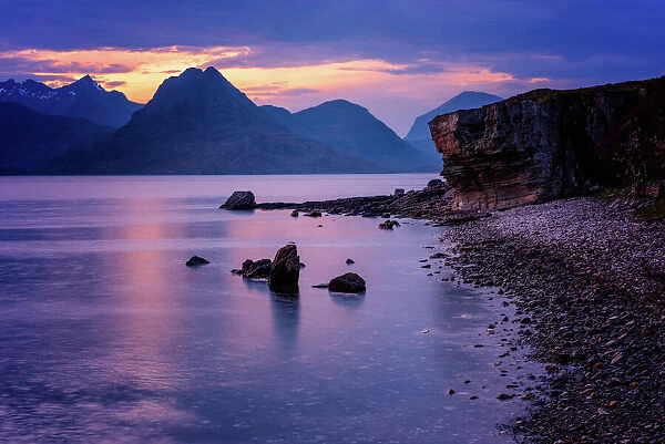 Sunset at Elgol, Isle of Skye, Inner Hebrides, Scotland, United Kingdom, Europe
