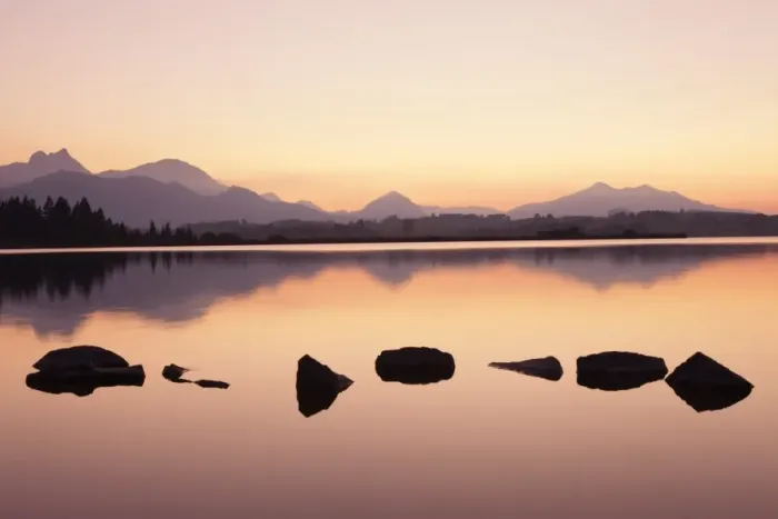 Framed Print : Sunset at Hopfensee Lake, near Fussen, Allgau, Allgau Alps, Bavaria, Germany, Europe Framed Print : Sunset at Hopfensee Lake, near Fussen, Allgau, Allgau Alps, Bavaria, Germany, Europe