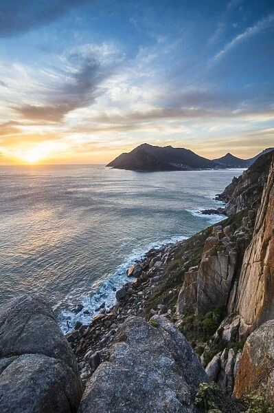 Sunset over Hout Bay, Cape of Good Hope, South Africa, Africa