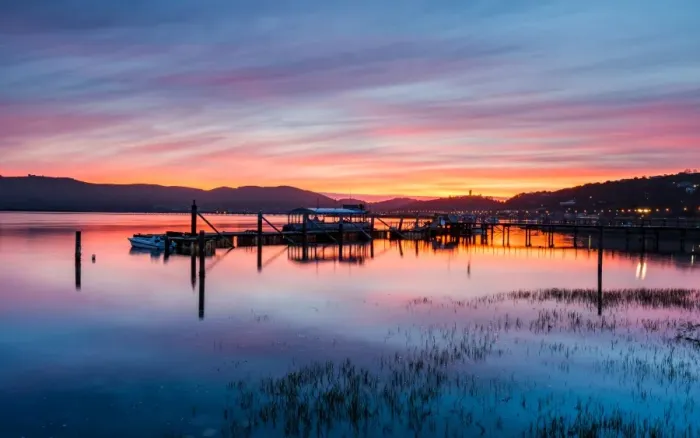 Framed Print : Sunset over Knysna Lagoon, Garden Route, Western Cape, South Africa, Africa Framed Print : Sunset over Knysna Lagoon, Garden Route, Western Cape, South Africa, Africa