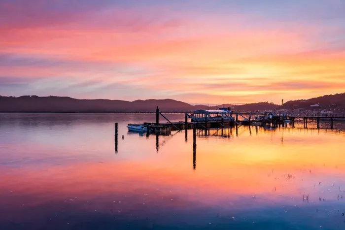 Framed Print : Sunset over Knysna Lagoon, Garden Route, Western Cape, South Africa, Africa Framed Print : Sunset over Knysna Lagoon, Garden Route, Western Cape, South Africa, Africa