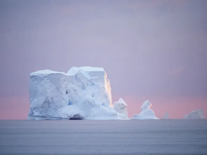 Framed Print : Sunset on a large iceberg at sea towards Peter I Island, Bellingshausen Sea, Antarctica, Polar Regions Framed Print : Sunset on a large iceberg at sea towards Peter I Island, Bellingshausen Sea, Antarctica, Polar Regions