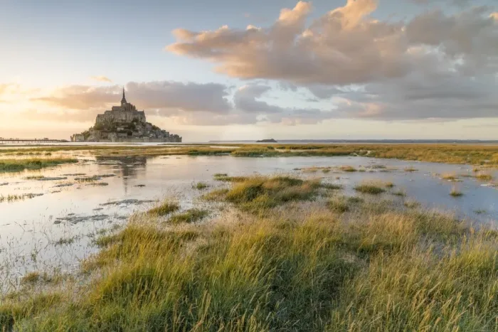 Framed Print : Sunset light, Mont-Saint-Michel, UNESCO World Heritage Site, Normandy, France, Europe Framed Print : Sunset light, Mont-Saint-Michel, UNESCO World Heritage Site, Normandy, France, Europe