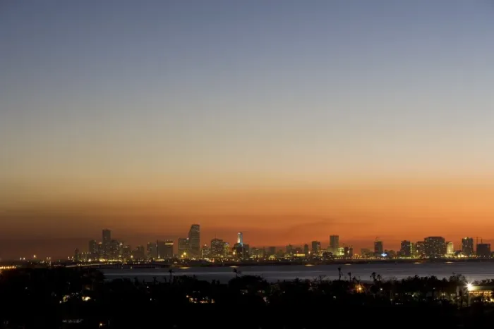 Framed Print : Sunset over Miami Framed Print : Sunset over Miami