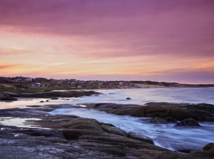 Framed Print : Sunset over Punta del Diablo, Rocha Department, Uruguay, South America Framed Print : Sunset over Punta del Diablo, Rocha Department, Uruguay, South America