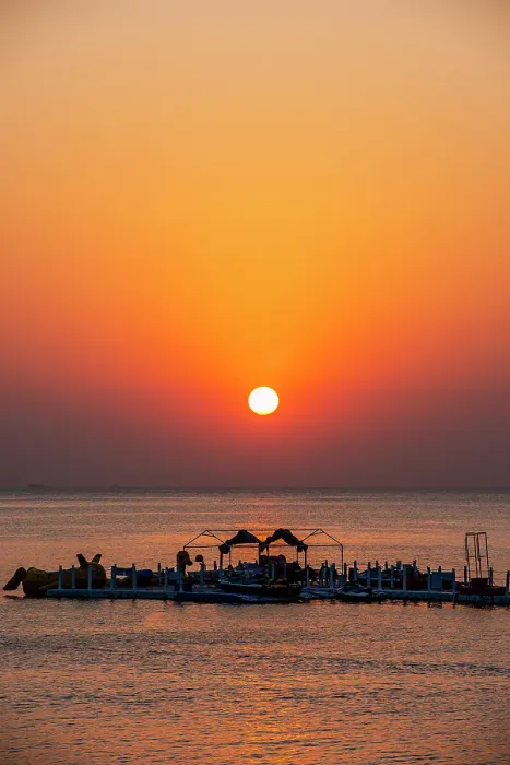 Framed Print : Sunset at the resort island of Nan'ao Island, Shantou City, Guangdong Province, China Framed Print : Sunset at the resort island of Nan'ao Island, Shantou City, Guangdong Province, China