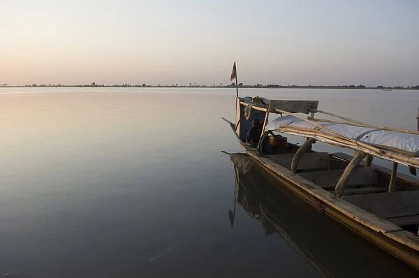 Sunset on the River Niger, Segou, Mali, Africa